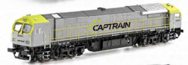 TT Diesellok BR DE-AC33C Blue-Tiger Captrain 250.007 gelb/silber ANALOG