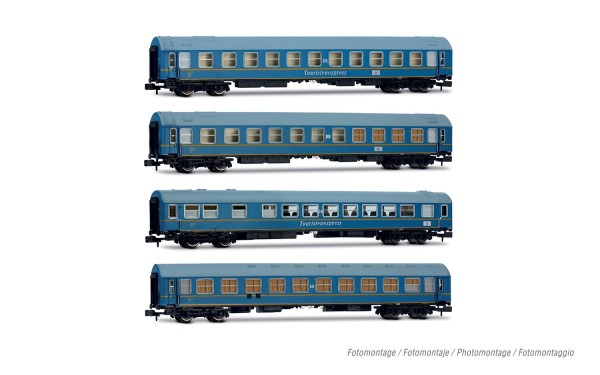 N Personenwagen-Set 'Tourex', DR, Ep.III 4-tlg