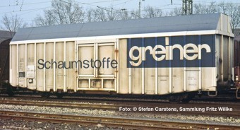 N Großraum-Güterwagen (14,99m) Hbks DB Epoche-IV 'Schaumstoffe Greiner'