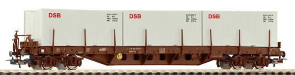 H0 Containertragwagen Rs DSB Ep.IV, beladen mit 3 Containern DSB