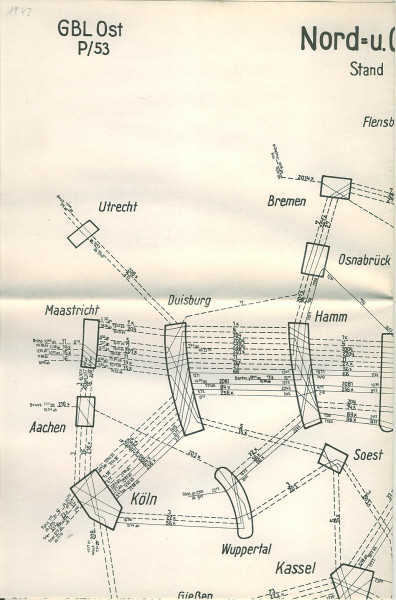 Buch 1942 Karte Nord- und Ost-SF-Züge zum Kursbuch der Militär-Urlauberzüge