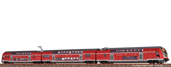 N Doppelstock-Triebzug TWINDEX-VARIO DBAG-VI rot 3-tlg.