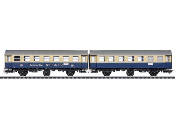 H0 Umbauwagen-Paar/3-a. "Deutsche Weinstraße" DB Ep.IV blau/creme