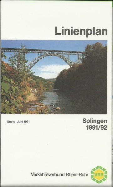 Buch 1991/92 VRR Liniennetzplan - Solingen