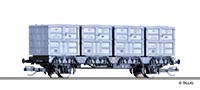 TT Behältertragwagen BT der DR beladen mit 4x Haus-zu-Haus Behälter Ep.III