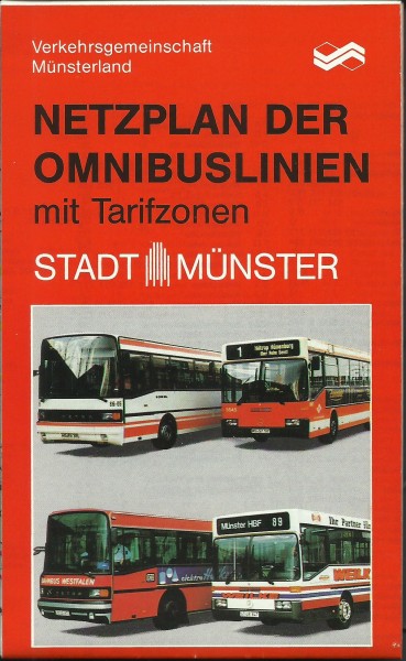 Buch 1987 VGM Liniennetzplan - Münster