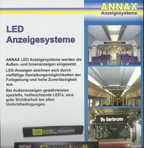 Heft ANNAX - Prospekt - LED Anzeigesysteme