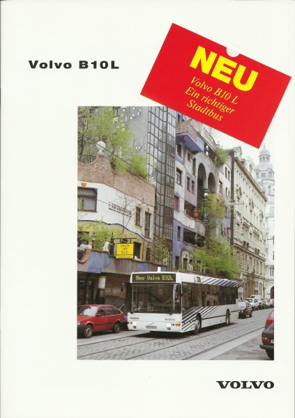 Heft 1994 Prospekt VOLVO - B10L - Ein richtiger Stadtbus