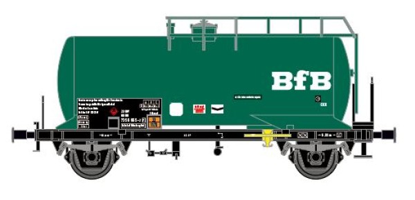 TT WIEMO/ MBS-R EXCLUSIV Kesselwagen "BfB" (Bundesmonopolv. für Branntwein) mit Bremserbühne