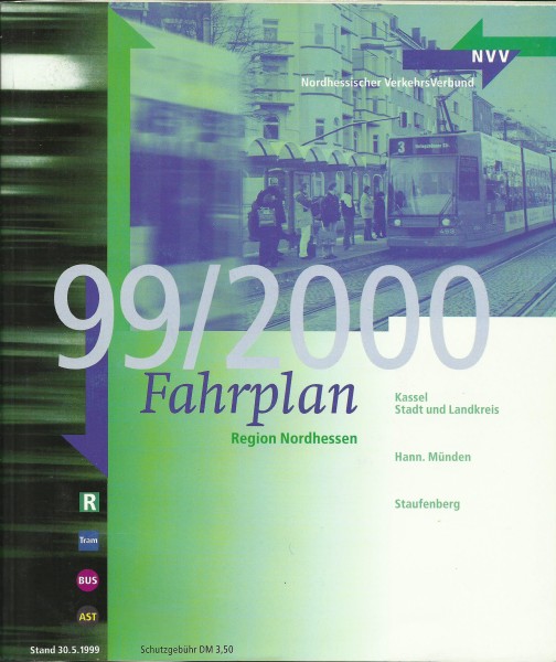 Buch 1999/2000 NVV Fahrplan - Region Nordhessen