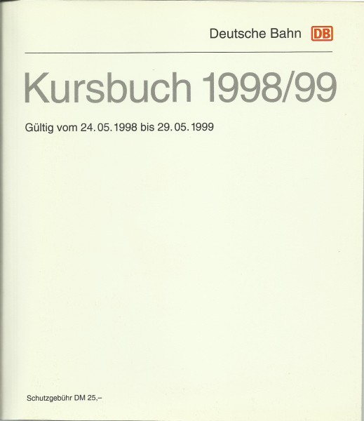 Buch 1998/99 Kursbuch Gesamtausgabe Winter