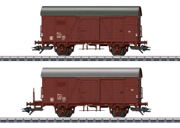 H0 Güterwagen-Paar Gr NSB -3 braun