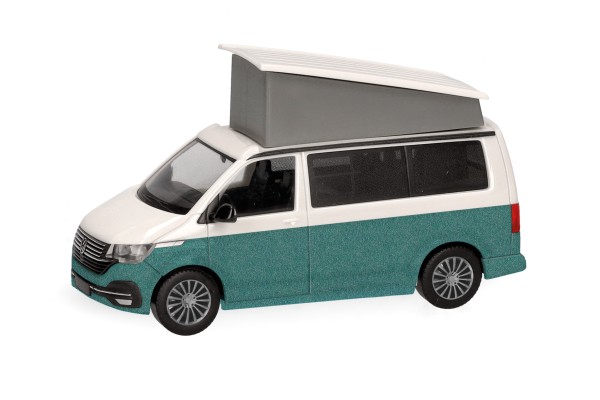 87 VW T6.1 California, Candy Weiß / Bay Leaf Green metallic