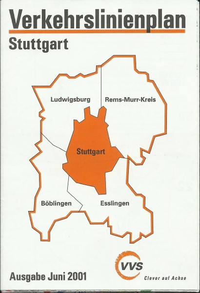 Buch 2001 VVS Liniennetzplan - Stuttgart