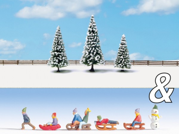 N Set: Kinder im Schnee + Schneetannen NH2020