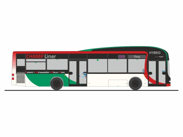 87 MAN Lions City Hybrid Regiobus Mittelsachsen - CHAMP Liner