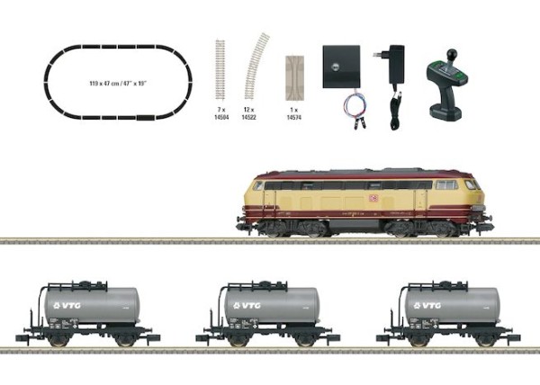 N Startset 'DBAG-Güterzug' mit BR 217 +3*Kesselwagen DIGITAL