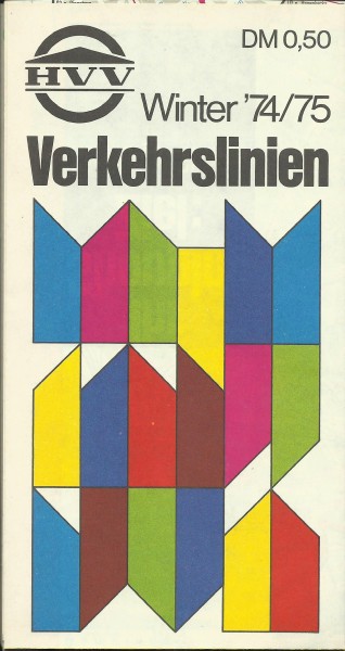 Buch 1974/75 HVV Liniennetzplan - Hamburg - Hamburger Verkehrsverbund