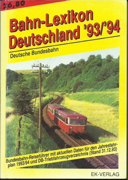 Buch Bahn-Lexikon Deutschland 93/94 - Deutsche-Bundesbahn