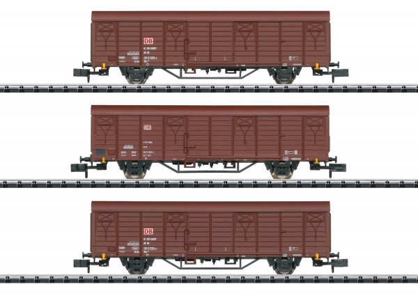 N Güterwagen-Set/2-achsig Gbs258 DBAG 3-tlg.
