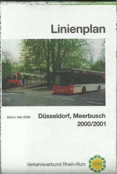 Buch 2000/2001 VRR Liniennetzplan - Düsseldorf, Meerbusch