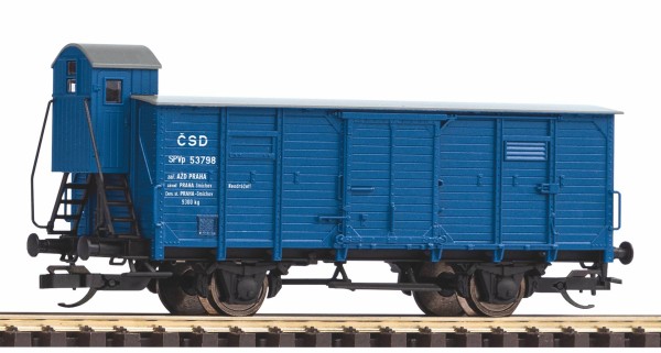 TT Gedeckter Güterwagen G02 Zt mit Bremserhaus, CSD, Ep.III