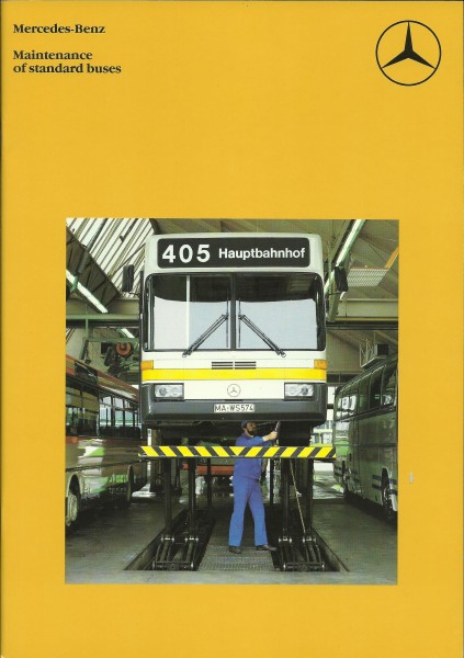 Heft 1986 Prospekt - Mercedes-Benz - Maintenance of standard buses