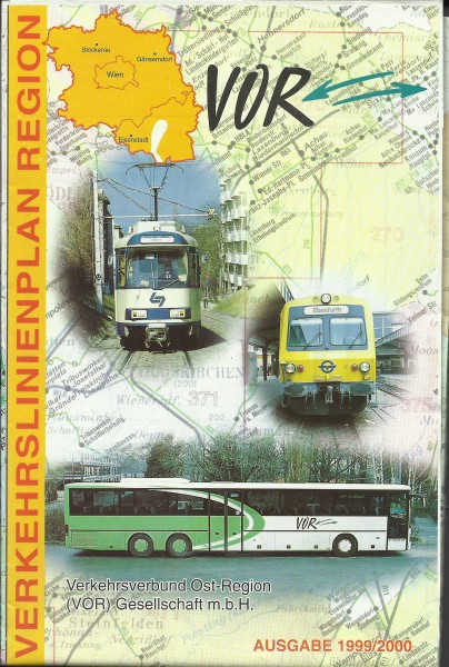 Buch 1999 VOR Liniennetzplan - Ost-Region - Verkehrsverbund Ost-Region