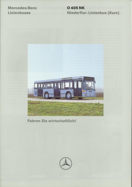 Heft 1996 Prospekt Mercedes-Benz - O405NK Niederflur-Linienbus (Kurz)