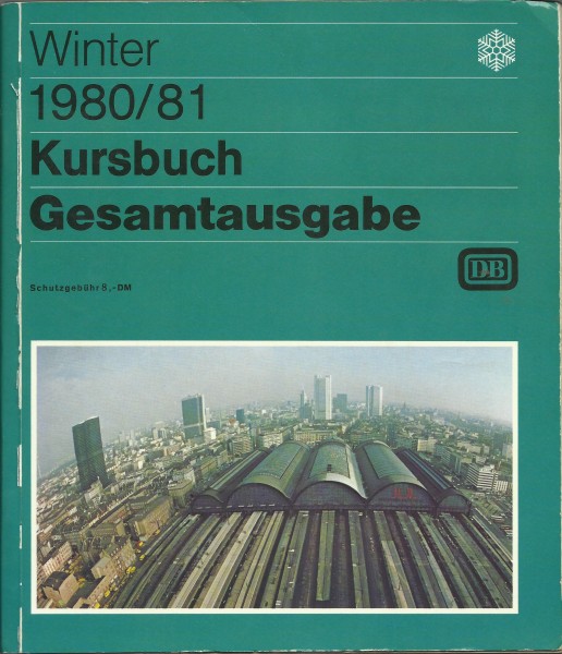 Buch 1980/81 Kursbuch Winter DB-Kursbuch Gesamtausgabe Winter 80/81