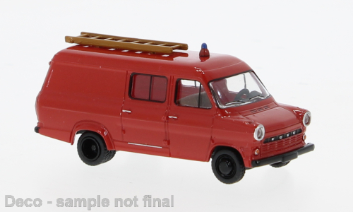 87 Ford Transit Mk.1 Feuerwehr rot/schwarz
