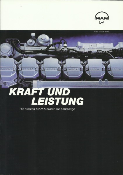 Heft Prospekt MAN - KRAFT UND LEISTUNG - Die starken MAN-Motoren für Fahrzeuge