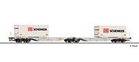 TT Containertragwagen Sggmrs 747 DB AG 2xWechselbehältern DB Schenker Ep.VI