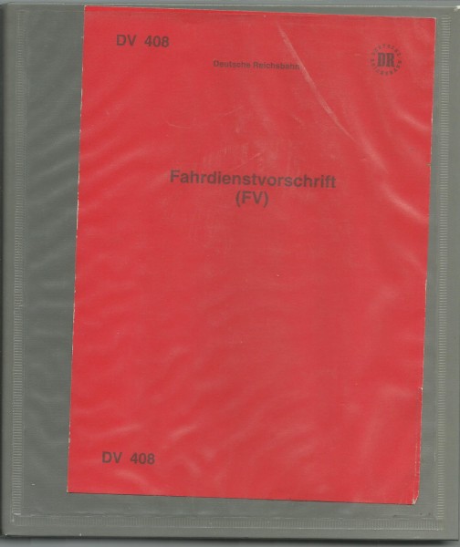 Buch 1990 Fahrdiensvorschrift (FV) - DV408 Deutsche Reichsbahn