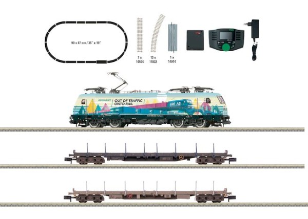 N Startpackung Güterzug Ellok BR185 LINEAS