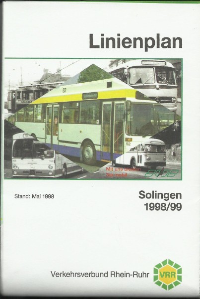 Buch 1998/89 VRR Liniennetzplan - Solingen