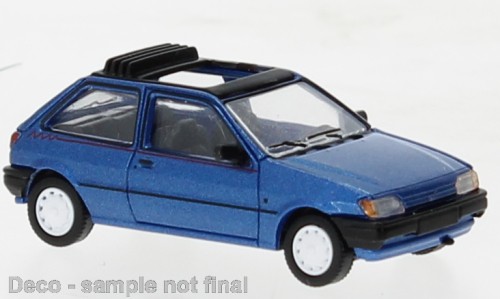 87 Ford Fiesta MK III Calypso Faltdach offen metallic blau, 1989,