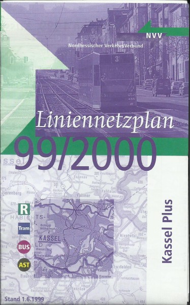 Buch 1999/00 NVV Liniennetzplan - Kassel