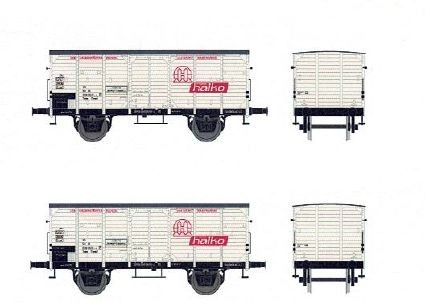 TT WIEMO EXCLUSIV Güterwagen/2-achs. ged. Typ G10 'Halko / Halberstädter Konserven' DR Ep.IV