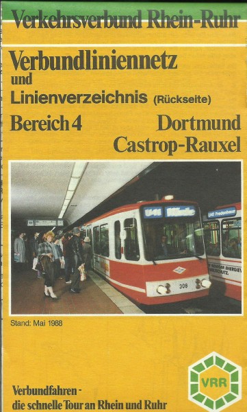 Buch 1988 VRR Verbundliniennetz Bereich Dortmund Castrop-Rauxel