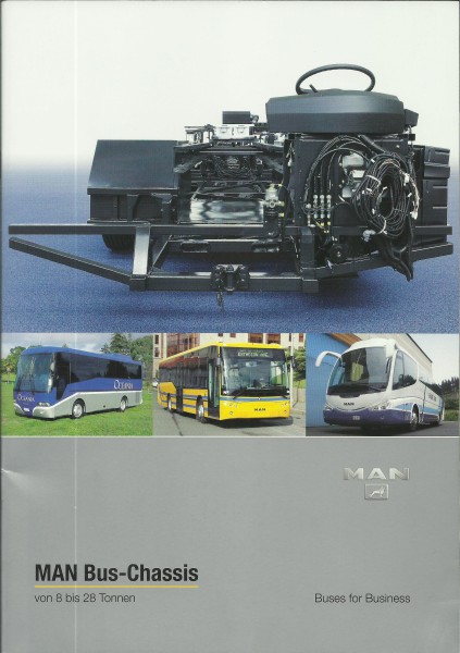 Buch Prospekt MAN Bus-Chassis von 8 bis 28 Tonnen