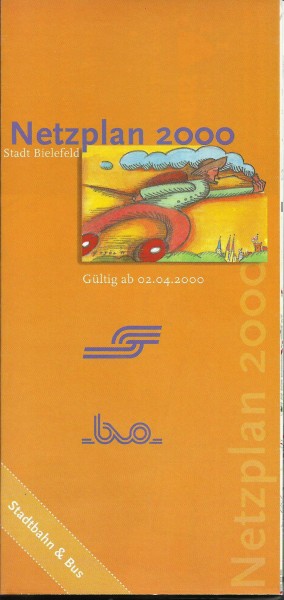 Buch 2000 BVO Liniennetzplan - Bielefeld Stadtbahn & Bus
