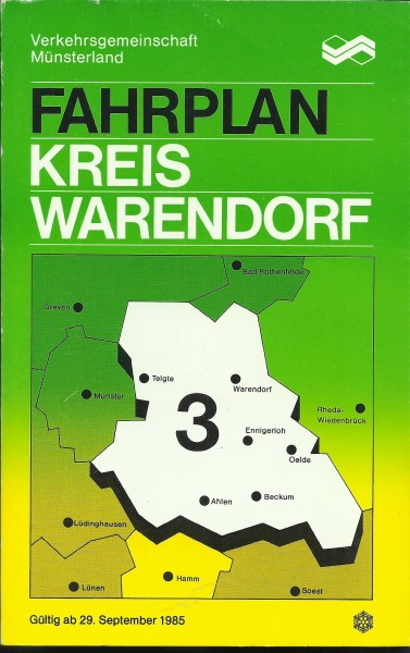 Buch 1985 VGM Fahrplan - Kreis Warendorf - Verkehrsgemeinschaft Münsterland