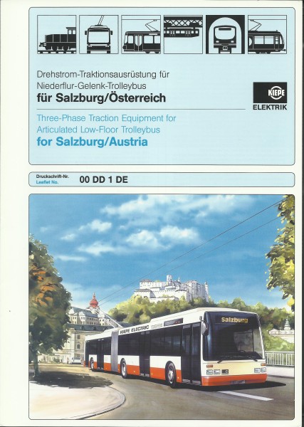 Heft 2000 Kiepe - Projekt Salzburg - Drehstrom-Traktionsausrüstung für NF-Gelenk-Trolleybus