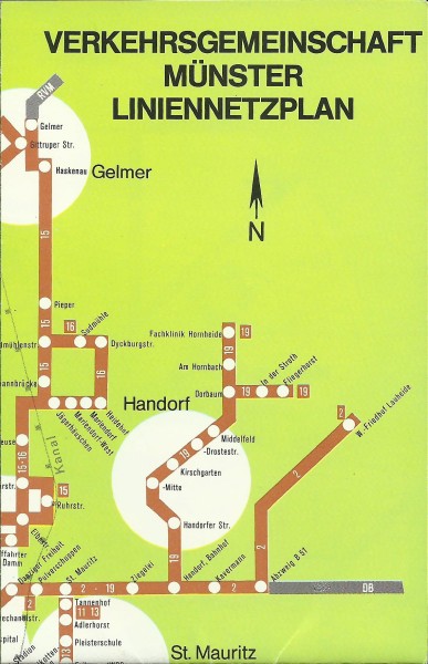 Buch 1982 VGM Liniennetzplan - Münster Winter
