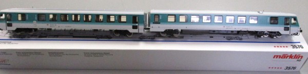 H0-WS Diesel-Triebzug BR628 DB Ep.V in mint-türkis+ Innenbeleuchtung ANALOG **Auslaufmodell**