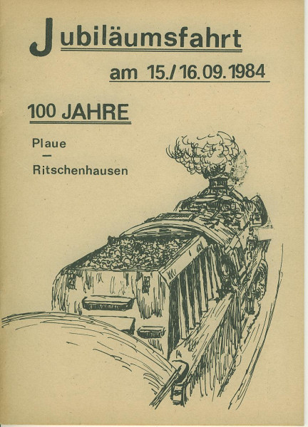 Buch 100 Jahre Plaue-Ritschenhausen - Jubiläumsfahrt am 15./16.09.1984