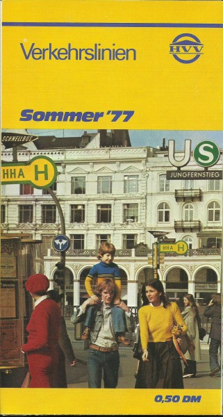 Buch 1977 HVV Liniennetzplan - Hamburg - Hamburger Verkehrsverbund