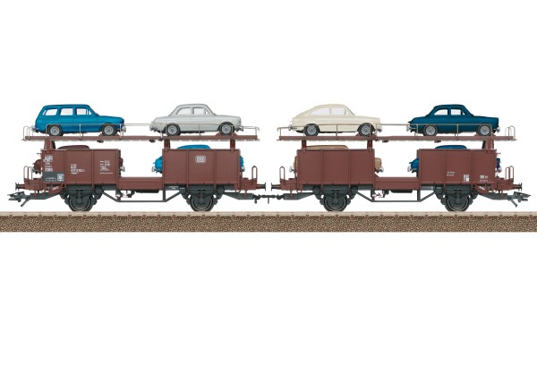 H0 Autotransportwagen-Paar/2-a. DB-IV mit 8*VW