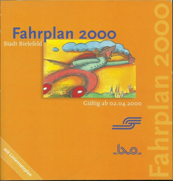 Buch 2000 BVO Fahrplan - Stadt Bielefeld